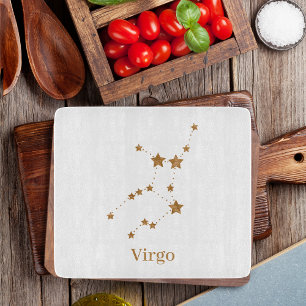 Modern Zodiac Sign Gold Virgo   Element Earth Cutting Board