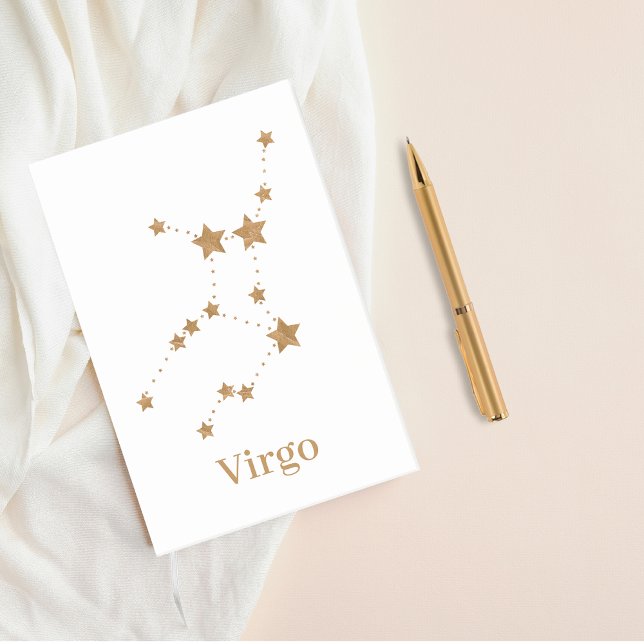 Modern Zodiac Sign Gold Virgo | Element Earth Post-it Notes (Creator Uploaded)