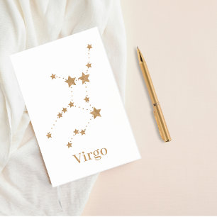 Modern Zodiac Sign Gold Virgo   Element Earth Post-it Notes