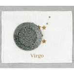 Modern Zodiac Sign Gold Virgo | Element Earth Tea Towel<br><div class="desc">Modern Zodiac Sign Gold Virgo | Element Earth</div>