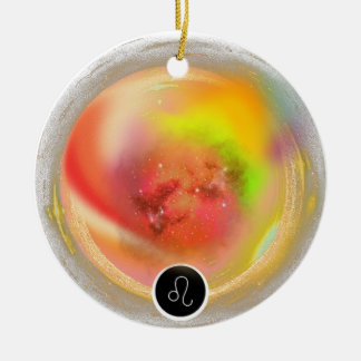 Modern Zodiac Sign Leo Quote | Element Fire Ceramic Tree Decoration