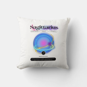 Modern Zodiac Sign Sagittarius Quote Element Fire Cushion