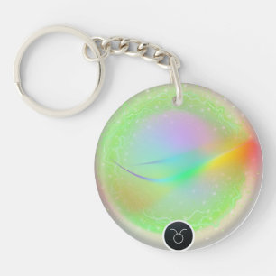 Modern Zodiac Sign Taurus Quote Earth Element Key Ring