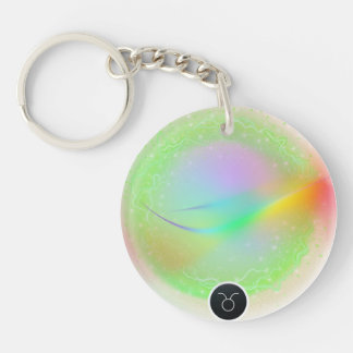 Modern Zodiac Sign Taurus Quote Earth Element Key Ring