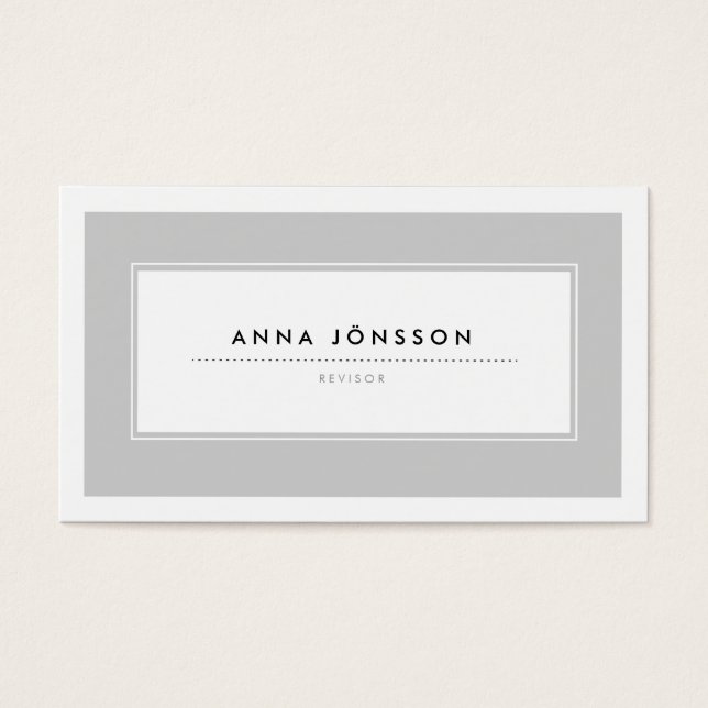 Moderna Grå Visitkort (Front)