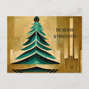Moderne Art Deco Fröhliche Weihnachten Karte Postcard