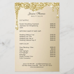 Moderner Glamour Gold Glitzer sinkt Flyer