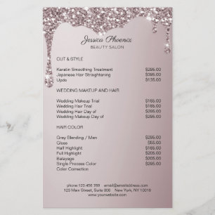 Moderner Glamour Rose Gold Glitzer sinkt Flyer