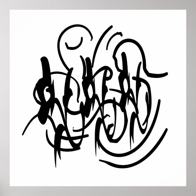 modernist abstract geometric art poster (Front)