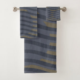 modernist abstract geometric bath towel set