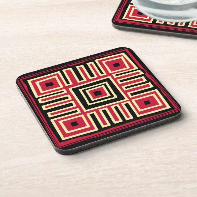 modernist abstract geometric coaster (Left Side)
