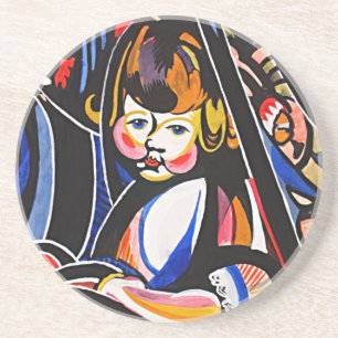 Modernist Child Rocker Art Coaster by Sayen