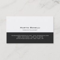 Modernist Grey White Minimalist Business Card