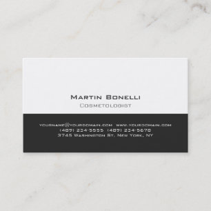 Modernist Grey White Minimalist Business Card
