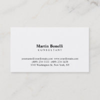 Modernist Professional Consultant Business Card