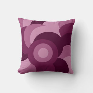 modernist purple abstract geometric cushion