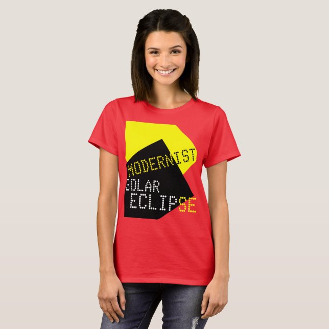 Modernist Solar Eclipse Funny customisable T-Shirt (Front Full)
