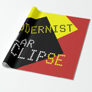 Modernist Solar Eclipse Funny customisable Wrapping Paper