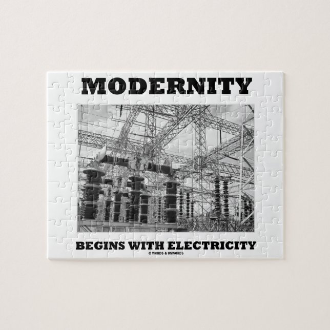 Modernity Begins With Electricity Electrical Wires Jigsaw Puzzle (Horizontal)