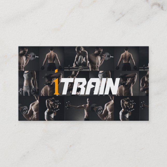 ModernPersonal Trainer Fitness Sport Business Card (Front)