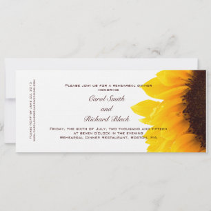 ModernYellow Sunflower Rehearsal Dinner Invitation