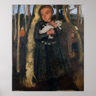Modersohn-Becker - Girl In The Birch Forest Poster