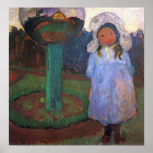 Modersohn-Becker - Girls In The Garden With Glass Poster