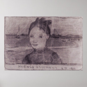 Modersohn-Becker - Portrait Of Hedwig Hagemann Poster