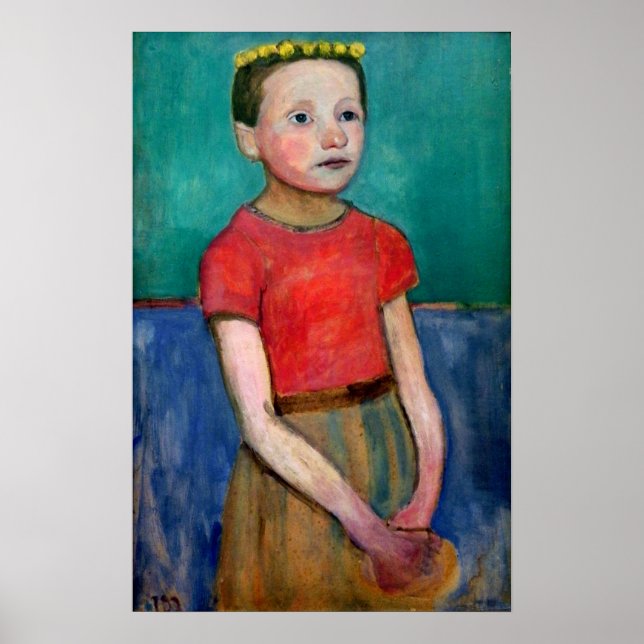 Modersohn-Becker - Portrait Of Italian Girl 1906 Poster (Front)