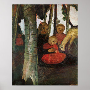 Modersohn-Becker - Three Children With Goat  Poster