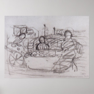 Modersohn-Becker - Three Women At A Market Stall Poster