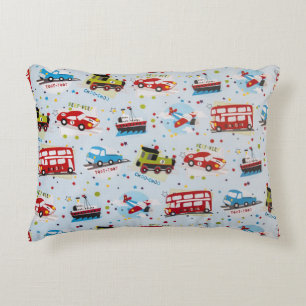 Modes of Transport Pattern Kids Decorative Cushion