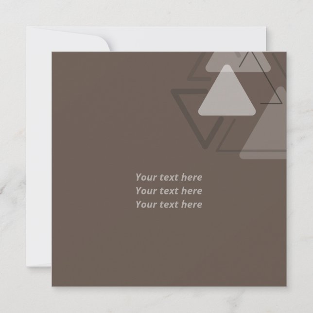 Modest Monochrome Geometric Triangles Joke Card (Front)