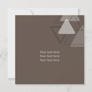 Modest Monochrome Geometric Triangles Joke Card