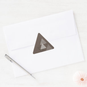 Modest Monochrome Geometric Triangles Joke Triangle Sticker