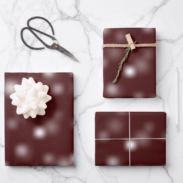 Modest White Playful Random Fading Away Points Wrapping Paper Sheet (Front)