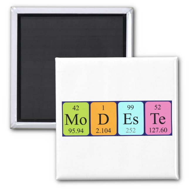Modeste periodic table name magnet (Front)