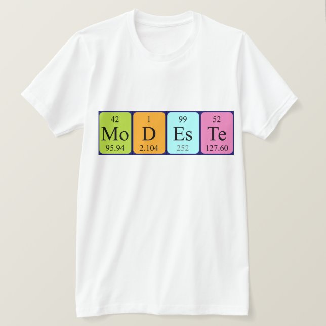 Modeste periodic table name shirt (Design Front)