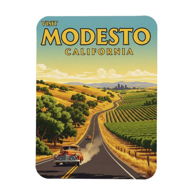 Modesto California Central Valley Magnet (Vertical)