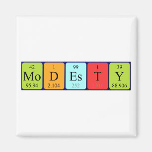 Modesty periodic table name magnet