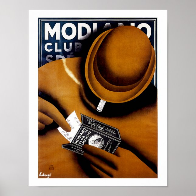 Modiano Cigarette Ad Poster (Front)