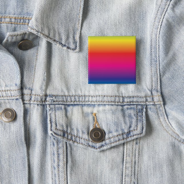 Modifiable Hues Chic Rainbow Image Template 15 Cm Square Badge (In Situ)