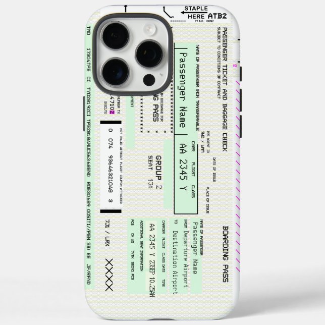 Modify This Airline Boarding Pass Ver2 Case-Mate iPhone Case (Back)