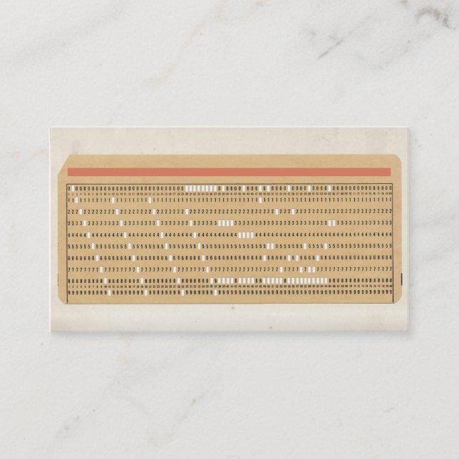 Modify this Vintage Computer Punched Card (Front)