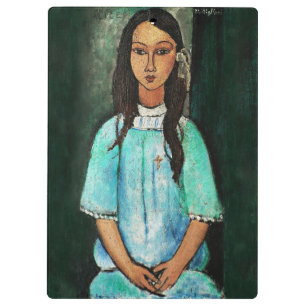 Modigliani Alice Vintage Fine Art Painting Clipboard