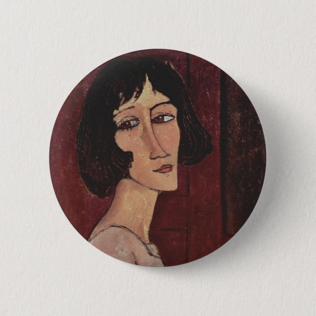 Modigliani Amedeo Portrait 6 Cm Round Badge (Front)