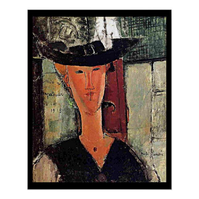 Modigliani - Madame Pompadour portrait Poster (Front)