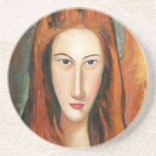 Modigliani - Portrait Jeanne Hebuterneba Coaster