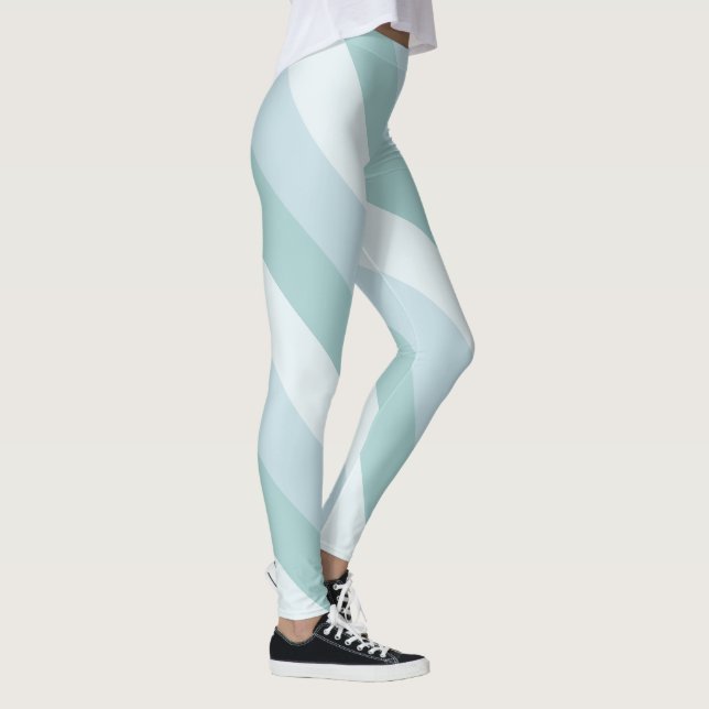 Modish Elegant Blue Green Modern Design Template Leggings (Right)