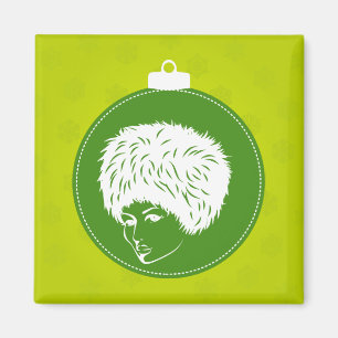 Modish Lime Christmas Magnet